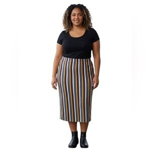 Striped Multicolor Women's Long Skirt